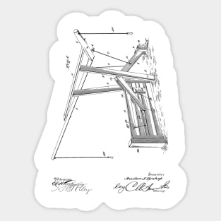 Gate Vintage Patent Hand Drawing Sticker